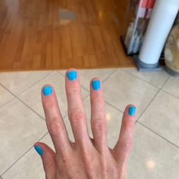 Gel Manicure with mood changing color Gel Manicure with mood changing color
