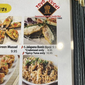 Toyo Sushi - Menu pics - Japanese Near Me - Torrance, California