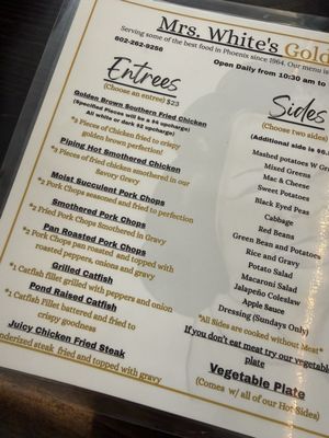 Menu photo 3 Mrs White's Golden Rule Cafe Phoenix, AZ Menu photo 3 Mrs White's Golden Rule Cafe Phoenix, AZ