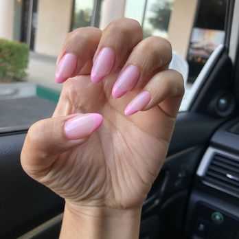 Bedazzle Nail Spa - Clear powder with pink French gel some by JEN! - Nail Salons Near Me - Rancho Cucamonga, California Bedazzle Nail Spa - Clear powder with pink French gel some by JEN! - Nail Salons Near Me - Rancho Cucamonga, California