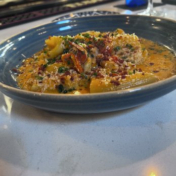 The Atlantic - Pasta with shrimp, lobster, crab, Uni sauce, bacon and parm crumble. Most amazing pasta I've ever eaten. - Seafood Near Me - Virginia Beach, Virginia