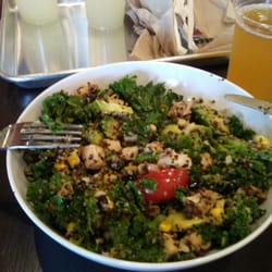 CoreLife Eatery - SW grilled chicken & wild rice bowl.  Subbed kale and quinoa for the rice.