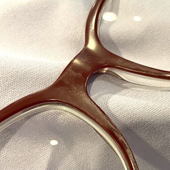 Cascade Eye Center - My Ray Bans after "cleaning" at Cascade Eye Center, the finish is completely removed from the frames. - Ophthalmologists Near Me - Hood River, Oregon Cascade Eye Center - My Ray Bans after "cleaning" at Cascade Eye Center, the finish is completely removed from the frames. - Ophthalmologists Near Me - Hood River, Oregon