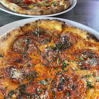 Tommy's Hideaway - Margherita w pepperoni pie! Sausage & peppers pie! - Pizza Near Me - Gulfport, Florida Tommy's Hideaway - Margherita w pepperoni pie! Sausage & peppers pie! - Pizza Near Me - Gulfport, Florida