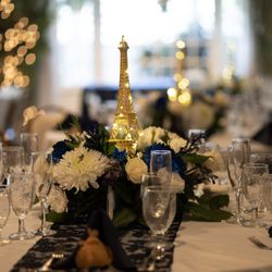 The Garden Room - Table setting. Used the florist that works at the Garden Room (Memos)