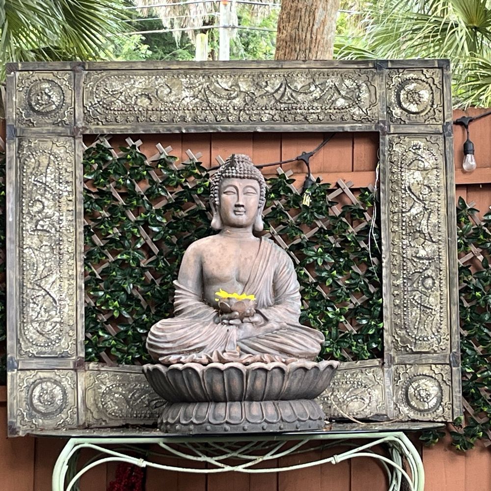 Voo La Voo Cafe - Buddha garden art - French Near Me - New Smyrna Beach, Florida Voo La Voo Cafe - Buddha garden art - French Near Me - New Smyrna Beach, Florida