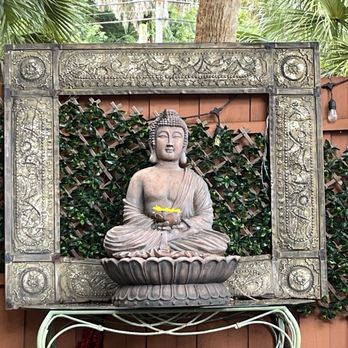 Voo La Voo Cafe - Buddha garden art - French Near Me - New Smyrna Beach, Florida Voo La Voo Cafe - Buddha garden art - French Near Me - New Smyrna Beach, Florida