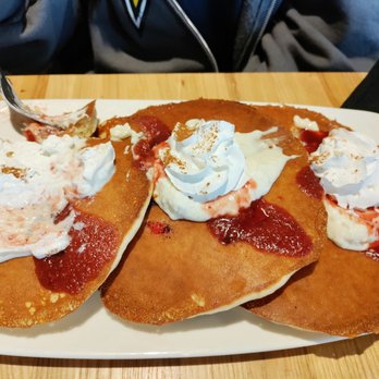 Urban Egg - Johnstown - Strawberry cheesecake pancakes - Breakfast & Brunch Near Me - Johnstown, Colorado Urban Egg - Johnstown - Strawberry cheesecake pancakes - Breakfast & Brunch Near Me - Johnstown, Colorado