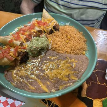 Tacos El Sol - Crispy rolled tacos, beans and rice.  This place was a great find - Mexican Near Me - Spokane, Washington