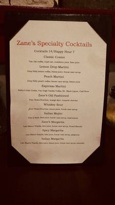 Menu photo 4 Zane's Italian Bistro Denver, CO