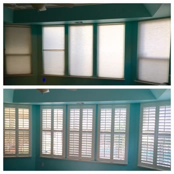 Accent Shutters & Blinds - Before and after. - Shades & Blinds Near Me - Brentwood, California Accent Shutters & Blinds - Before and after. - Shades & Blinds Near Me - Brentwood, California