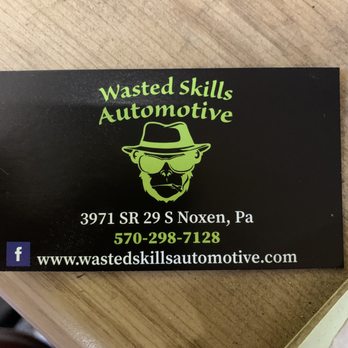Wasted Skills Automotive - Business card - Auto Repair Near Me - Noxen, Pennsylvania Wasted Skills Automotive - Business card - Auto Repair Near Me - Noxen, Pennsylvania