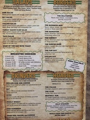 Menu photo 1 Hilltop Bar Woodville, WI Menu photo 1 Hilltop Bar Woodville, WI