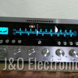 J&O Electronics - Marantz 2325 Repaired. Power Supply repaired and a full maintenance of the controls was performed. Mid-70s receiver. Market Value $1200 and