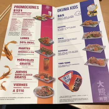 Okuma - Menu - Sushi Bars Near Me - Guadalajara, JAL