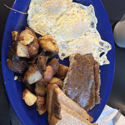 Wooden Spoon - 3 eggs, potatoes, toast, and scrapple