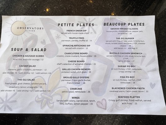 Menu photo 1 Observatory Eleven New Orleans, LA Menu photo 1 Observatory Eleven New Orleans, LA