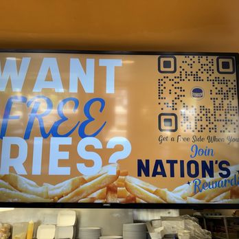 Nation's Giant Hamburgers - free fries? - Burgers Near Me - Tracy, California