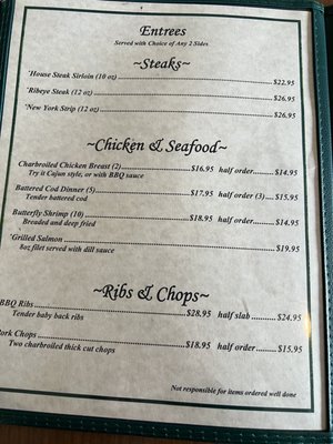 Menu photo 7 Meadows Restaurant Springfield, OH