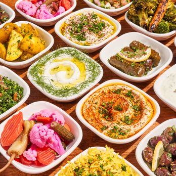 MAZRA - So many different tapas/mezzas. From hummus. Baba Ghannoush. Tzatziki, cucumber yoghurt, and more - Mediterranean Near Me - Redwood City, California MAZRA - So many different tapas/mezzas. From hummus. Baba Ghannoush. Tzatziki, cucumber yoghurt, and more - Mediterranean Near Me - Redwood City, California