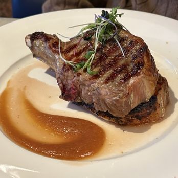 Smoke & Cedar Steakhouse - Dry Aged Double Cut Grilled Pork Chop - Steakhouses Near Me - Auburn, Washington Smoke & Cedar Steakhouse - Dry Aged Double Cut Grilled Pork Chop - Steakhouses Near Me - Auburn, Washington