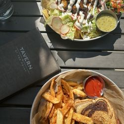 Tavern at the Point - Brisket Nachos & Ruben Sandwich