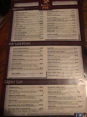 Menu photo 4 Baron's Pub & Restaurant Portsmouth, VA Menu photo 4 Baron's Pub & Restaurant Portsmouth, VA