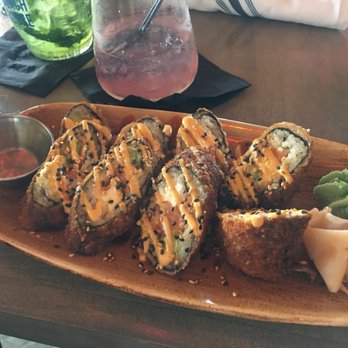Beach House - Salmon Crunch Roll - Bars Near Me - Pompano Beach, Florida Beach House - Salmon Crunch Roll - Bars Near Me - Pompano Beach, Florida