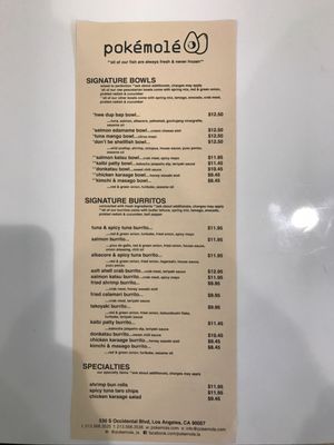 Menu photo 7 Pokémolé Los Angeles, CA
