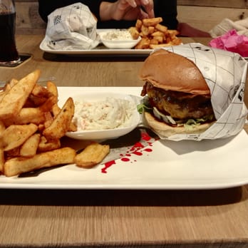 Burger Bitch - She's Smoking burger with fries. - American Near Me - Amsterdam, New Hampshire