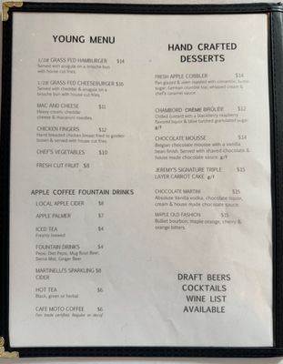 Menu photo 1 Jeremy's on the Hill Julian, CA Menu photo 1 Jeremy's on the Hill Julian, CA