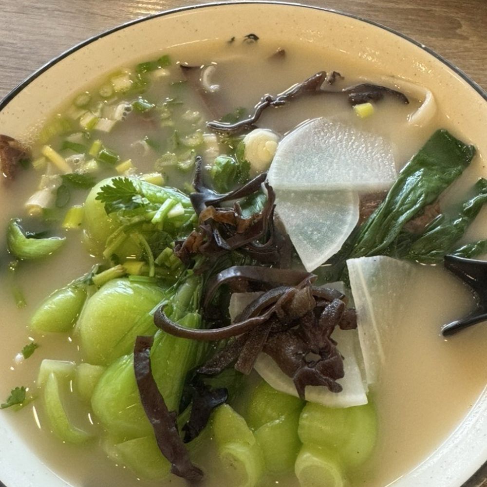 Xi Xia Chinese Cuisine - Beef broth with beef, daikon, seaweed(?) and extra baby bok choy (no spice) - Chinese Near Me - Columbus, Ohio Xi Xia Chinese Cuisine - Beef broth with beef, daikon, seaweed(?) and extra baby bok choy (no spice) - Chinese Near Me - Columbus, Ohio