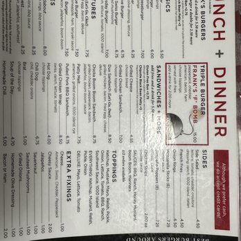 Frank's - Menu - Burgers Near Me - Zeeland, Michigan Frank's - Menu - Burgers Near Me - Zeeland, Michigan