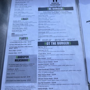 Haunted Hamburger - Menu - Burgers Near Me - Jerome, Arizona Haunted Hamburger - Menu - Burgers Near Me - Jerome, Arizona
