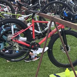 REV Endurance Sports - HUPcc racing bike ready for State triathlon race