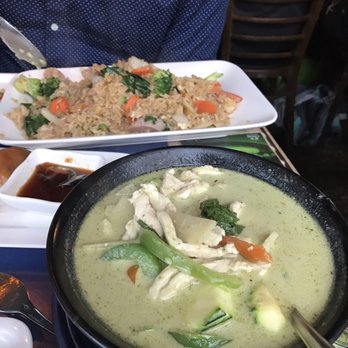 Thai Time Restaurant - Thai green curry (yum!) and fried rice with sour sausage (bit bland). - Thai Near Me - San Francisco, California Thai Time Restaurant - Thai green curry (yum!) and fried rice with sour sausage (bit bland). - Thai Near Me - San Francisco, California