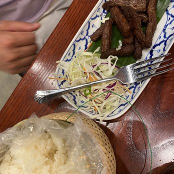 Surina Thai - Beef Jerky with side sticky rice - Thai Near Me - Chamblee, Georgia Surina Thai - Beef Jerky with side sticky rice - Thai Near Me - Chamblee, Georgia