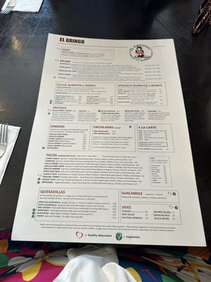 Menu photo 3 El Gringo Mexican Restaurant Manhattan Beach, CA
