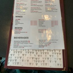 Drink menu Drink menu