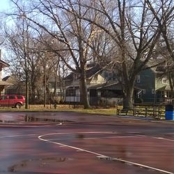 Basketball court on the north end