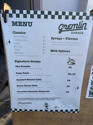Menu photo 1 Gremlin Garage Costa Mesa, CA Menu photo 1 Gremlin Garage Costa Mesa, CA