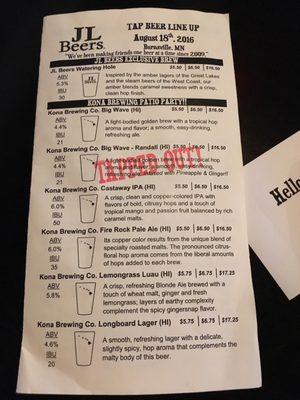 Menu photo 7 JL Beers Burnsville, MN