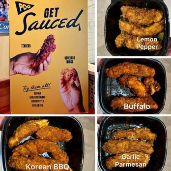PDQ Chicken - PDQ "get sauced" options ~ I liked them all" - Sandwiches Near Me - Jacksonville, Florida