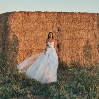 princess polly baby blue dress This bridal line designs made-to-measure wedding dresses under $1,200 main image 1