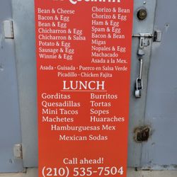 La Cosinita Food Truck - Our menu