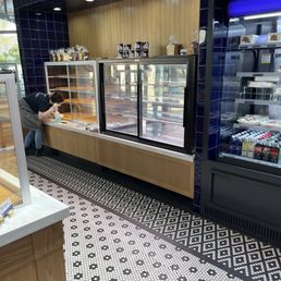 The empty display cases