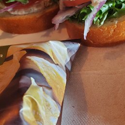 Full tuna sandwich, but on white miche bread . Delicious Full tuna sandwich, but on white miche bread . Delicious
