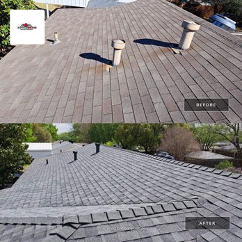 Riverbend Roofing & Exteriors - Hurst: Before & After (Upgraded shingles and high profile ridge) - Roofing Near Me - Azle, Texas Riverbend Roofing & Exteriors - Hurst: Before & After (Upgraded shingles and high profile ridge) - Roofing Near Me - Azle, Texas