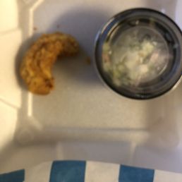 Showing how tiny chicken tenders are Showing how tiny chicken tenders are