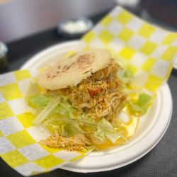 Coco’s Bistro - Number 7: Pollo Arepa with lettuce